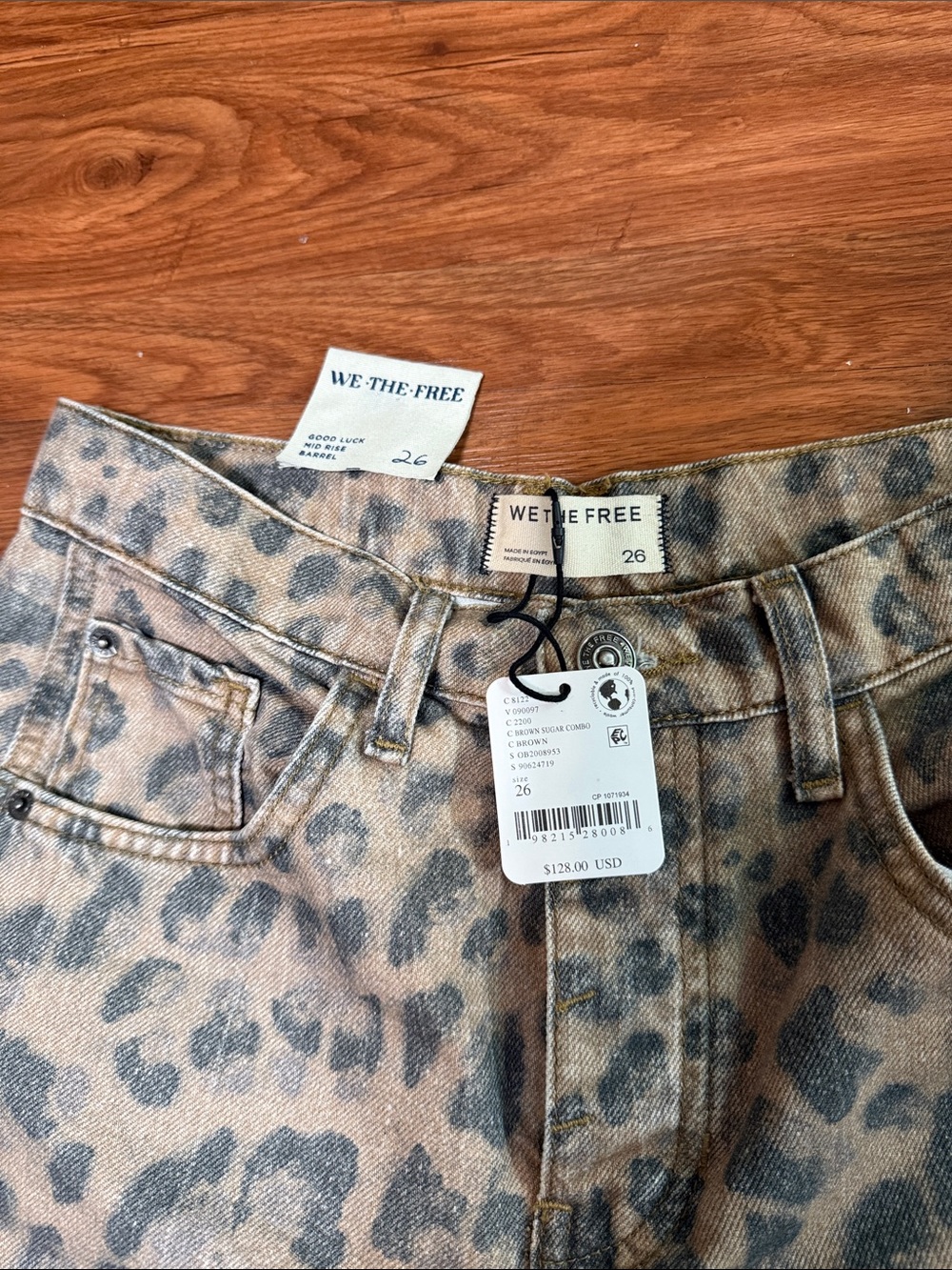 We The Free Good Luck Printed Barrel Jeans - Picture 7 of 13